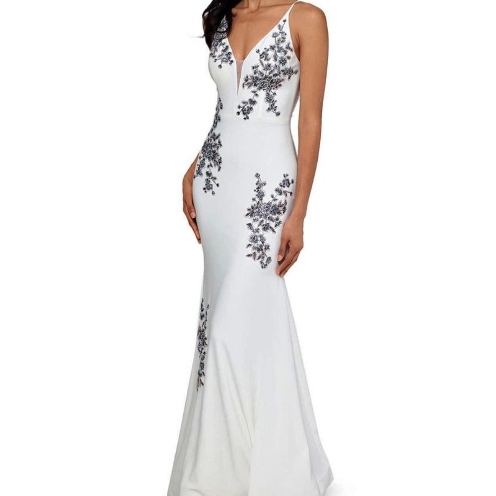 Formal, Xscape, white dress with sequin detail
